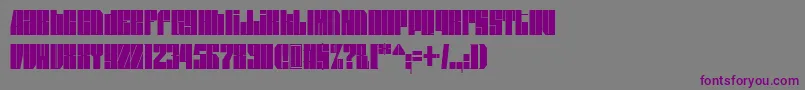 Spsl2sq2-Schriftart – Violette Schriften auf grauem Hintergrund