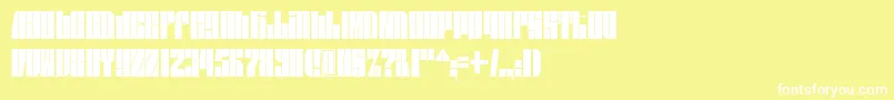 Spsl2sq2-fontti – valkoiset fontit keltaisella taustalla