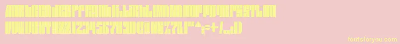 フォントSpsl2sq2 – 黄色のフォント、ピンクの背景