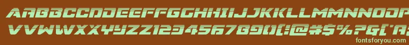 Supercommandohalfital Font – Green Fonts on Brown Background