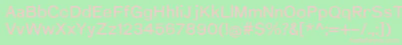 Czcionka NuromMedium – różowe czcionki na zielonym tle