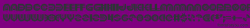 Шрифт PoundsOfViolence – чёрные шрифты на фиолетовом фоне