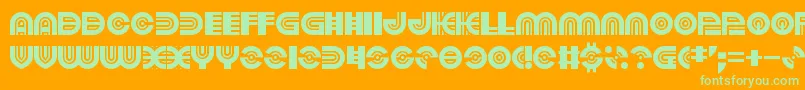 PoundsOfViolence Font – Green Fonts on Orange Background