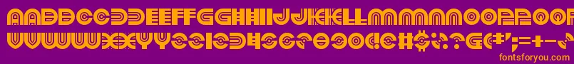 PoundsOfViolence Font – Orange Fonts on Purple Background