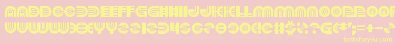 PoundsOfViolence Font – Yellow Fonts on Pink Background