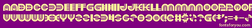 PoundsOfViolence Font – Yellow Fonts on Purple Background