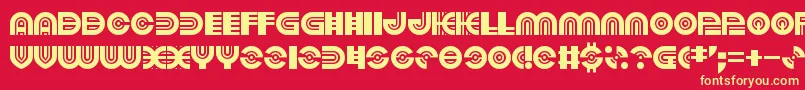 PoundsOfViolence Font – Yellow Fonts on Red Background