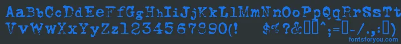 FoxscriptNormal Font – Blue Fonts on Black Background