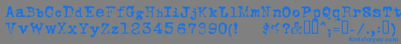 FoxscriptNormal Font – Blue Fonts on Gray Background