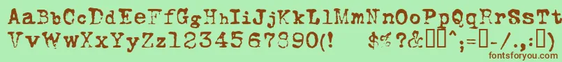 FoxscriptNormal Font – Brown Fonts on Green Background