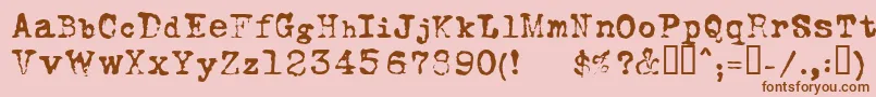 FoxscriptNormal Font – Brown Fonts on Pink Background
