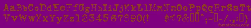 FoxscriptNormal Font – Brown Fonts on Purple Background