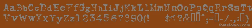 FoxscriptNormal Font – Gray Fonts on Brown Background