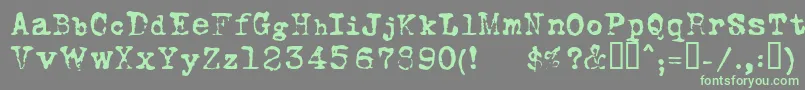 FoxscriptNormal Font – Green Fonts on Gray Background