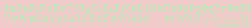 FoxscriptNormal Font – Green Fonts on Pink Background