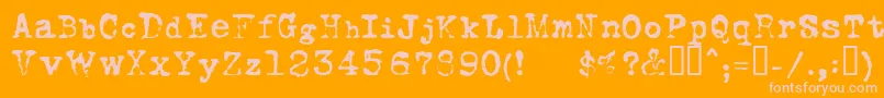 FoxscriptNormal Font – Pink Fonts on Orange Background