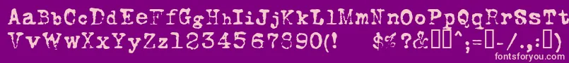 FoxscriptNormal Font – Pink Fonts on Purple Background