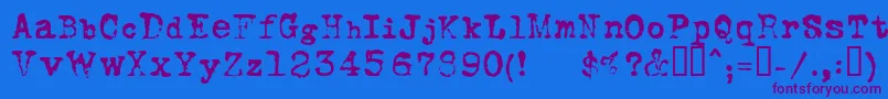 FoxscriptNormal Font – Purple Fonts on Blue Background