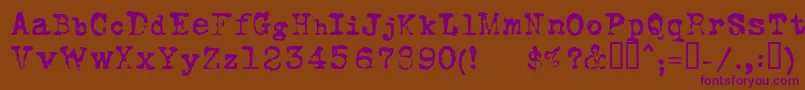 Шрифт FoxscriptNormal – фиолетовые шрифты на коричневом фоне