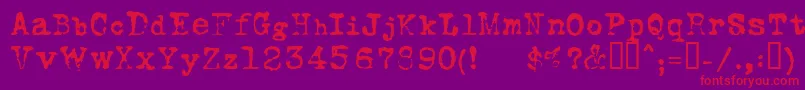 Шрифт FoxscriptNormal – красные шрифты на фиолетовом фоне