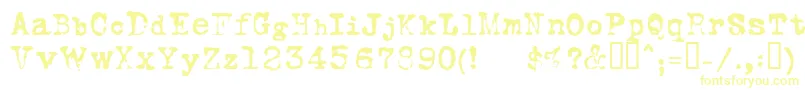 FoxscriptNormal-Schriftart – Gelbe Schriften