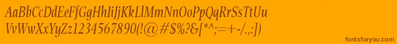 EsperantoCondItalic Font – Brown Fonts on Orange Background