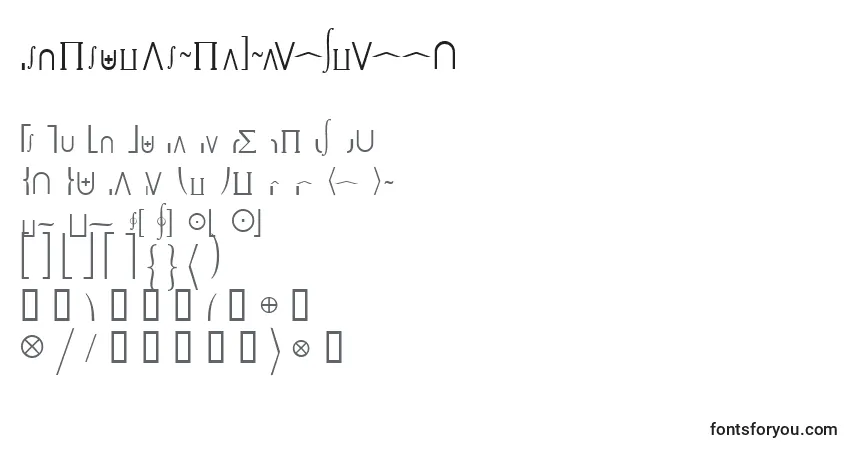 Czcionka Machadomathextensionssk – alfabet, cyfry, specjalne znaki