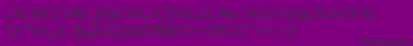 ElegansScriptSsi-Schriftart – Schwarze Schriften auf violettem Hintergrund