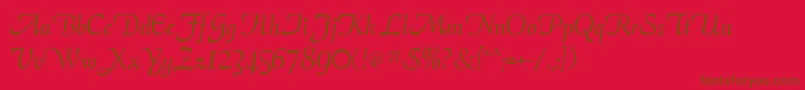 Police ElegansScriptSsi – polices brunes sur fond rouge
