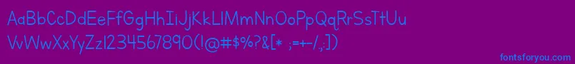 LettersForLearners Font – Blue Fonts on Purple Background