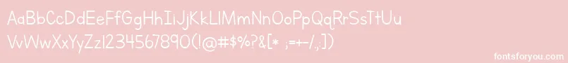 LettersForLearners Font – White Fonts on Pink Background