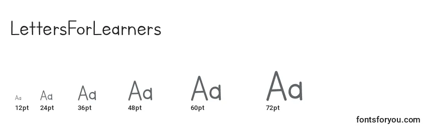 Размеры шрифта LettersForLearners