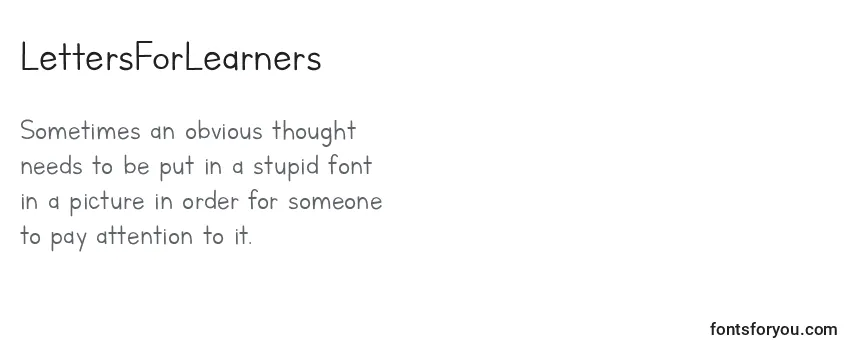 LettersForLearners Font