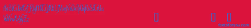 GaisericDemo Font – Blue Fonts on Red Background