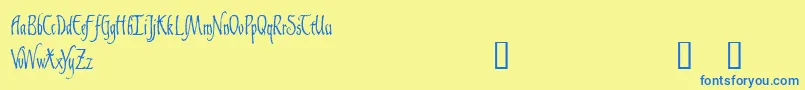 Więcej informacji o czcionce GaisericDemo Czcionka GaisericDemo – niebieskie czcionki na żółtym tle