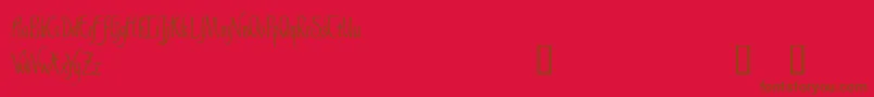 GaisericDemo Font – Brown Fonts on Red Background