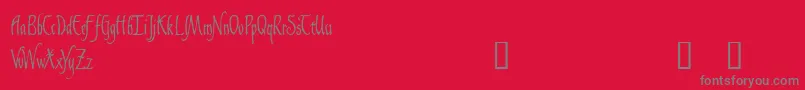 GaisericDemo-Schriftart – Graue Schriften auf rotem Hintergrund