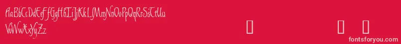 GaisericDemo Font – Pink Fonts on Red Background