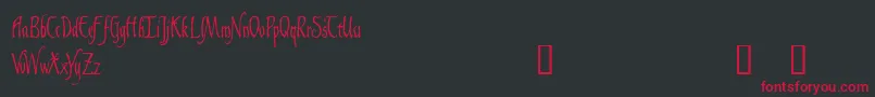 GaisericDemo Font – Red Fonts on Black Background