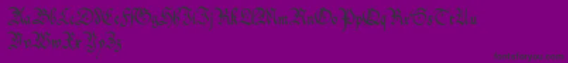 OffenbachChancery Font – Black Fonts on Purple Background