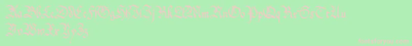 OffenbachChancery Font – Pink Fonts on Green Background