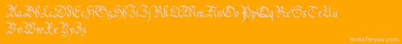 OffenbachChancery Font – Pink Fonts on Orange Background