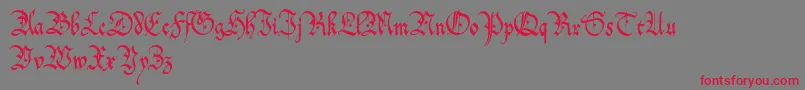 OffenbachChancery Font – Red Fonts on Gray Background
