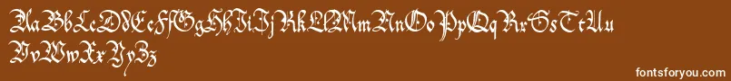 OffenbachChancery Font – White Fonts on Brown Background