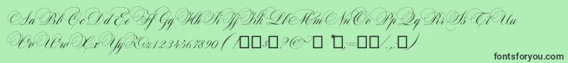 Maratre Font – Black Fonts on Green Background