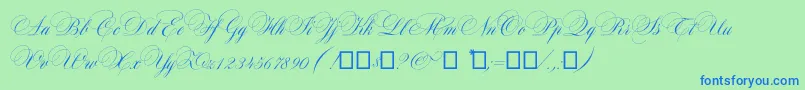 Maratre Font – Blue Fonts on Green Background