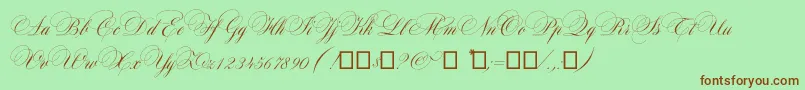 Maratre Font – Brown Fonts on Green Background