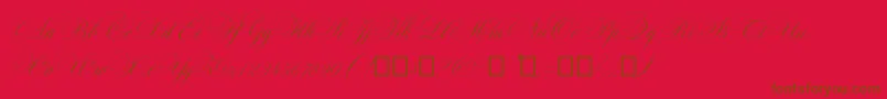 Maratre-Schriftart – Braune Schriften auf rotem Hintergrund