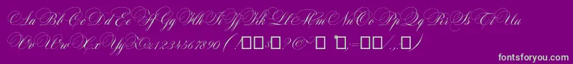 Maratre Font – Green Fonts on Purple Background