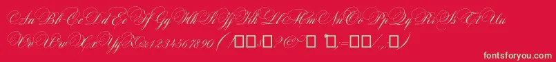 Maratre Font – Green Fonts on Red Background